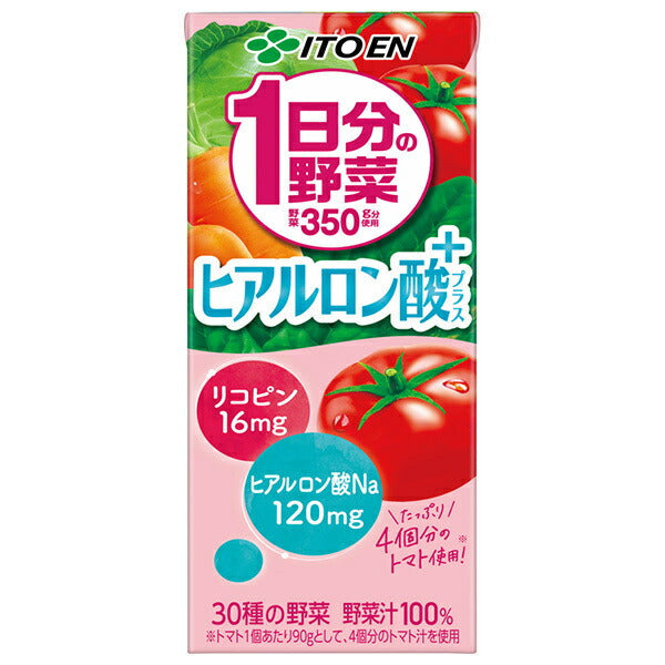 Itoen 1 day's worth of vegetables hyaluronic acid plus 200ml paper pack x 24 bottles [shipped in Japan]