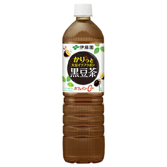 伊藤園 かりっと 大豆イソフラボン 黒豆茶 1Lペットボトル×12本入【日本出荷】
