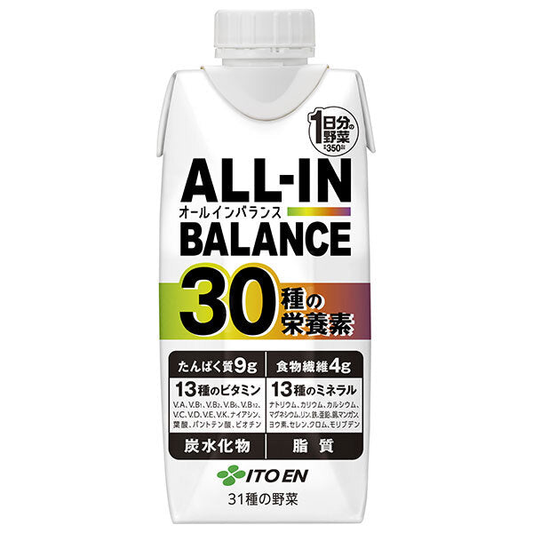 ITO EN Paper-Capped 1 Day's Vegetables All-in-Balance 330 ml Cartons x 12 [Ships from Japan]