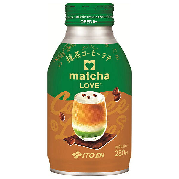ITO EN matcha LOVE Creamy Matcha Coffee Latte Bottled Cans 280 ml x 24 [Ships from Japan]