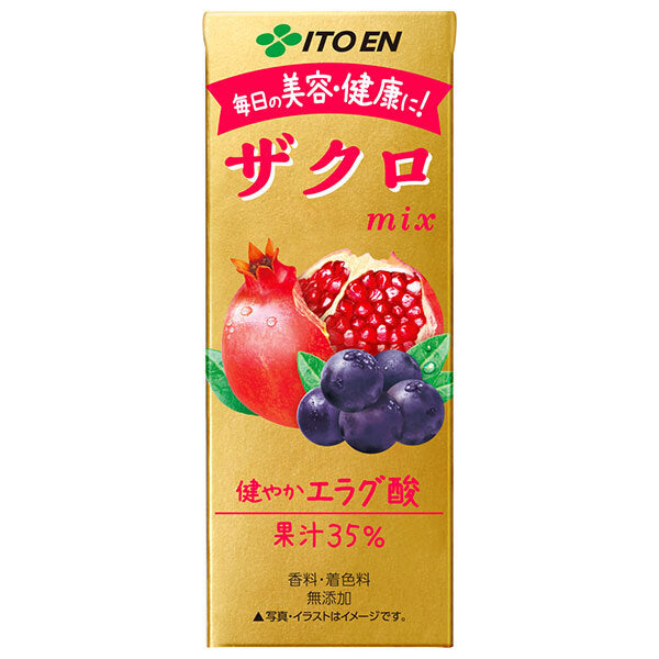 Ito En Pomegranate Mix 200ml Paper Pack x 24 Bottles [Ships from Japan] 