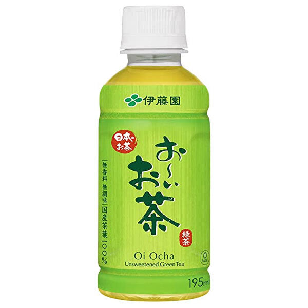 Itoen Oi Ocha Green Tea, 195ml PET Bottle x 30 Bottles 
