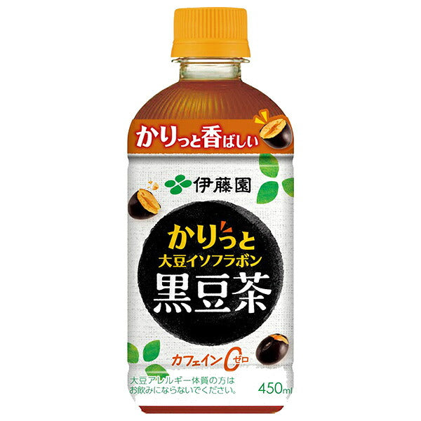 Ito En Soy Isoflavone Black Soybean Tea 450ml PET Bottles x 24 [Ships from Japan]