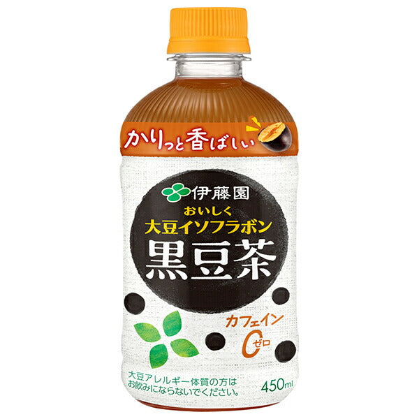 Ito En [Hot] Delicious Soy Isoflavone Black Bean Tea, 450ml PET Bottles x 24 Bottles [Ships from Japan] 