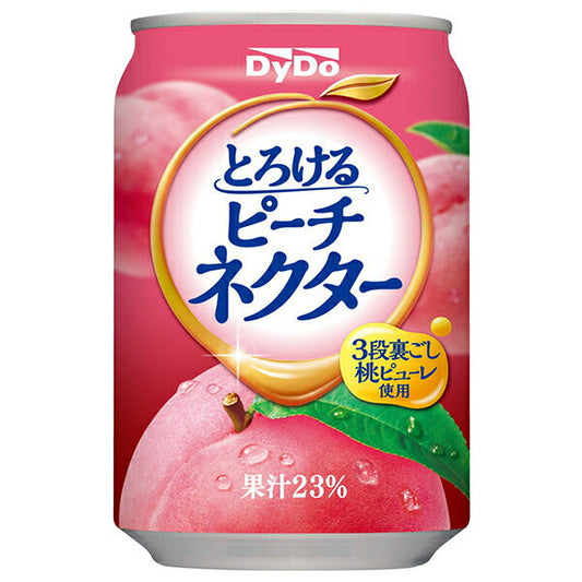 Dydo Melty Peach Nectar 270g Can x 24 Cans [Ships from Japan] 