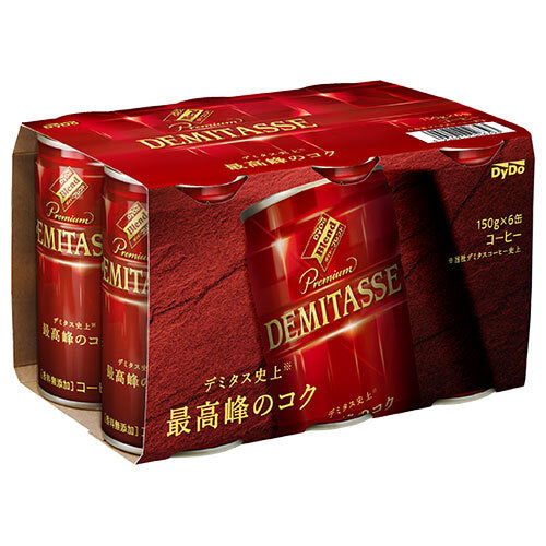 Dydo Blend Premium Demitasse Coffee (6-pack) 150g cans x 6 x 5 cans [Ships from Japan]