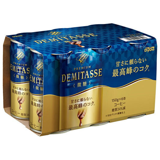 Dydo Blend Premium Demitasse Lightly Sweetened (6-pack) 150g Cans x 6 x 5 Cans [Ships from Japan]
