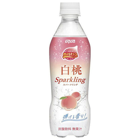 DyDo Mystio White Peach Sparkling 410ml plastic bottle x 24 pieces [shipped in Japan]