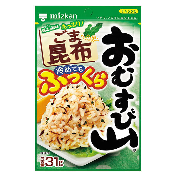 ミツカン おむすび山 ごま昆布 チャック袋タイプ 31g×10袋入【日本出荷】