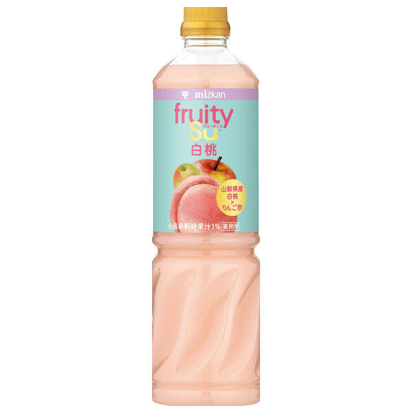 Mitsukan Commercial Fruitis Apple Vinegar White Peach Mix 1000ml PET bottles x 8 bottles [Shipped in Japan]