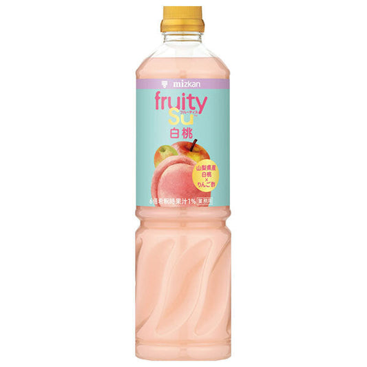 Mitsukan Commercial Fruitis Apple Vinegar White Peach Mix 1000ml PET bottles x 8 bottles [Shipped in Japan]