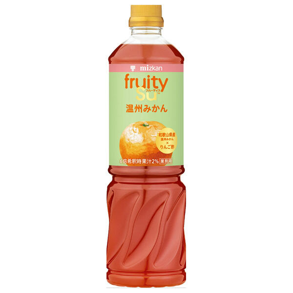 Mitsukan Commercial Fruitis Apple Cider Vinegar Satsuma Mandarin 1000ml PET bottles x 8 pieces [Shipped in Japan]