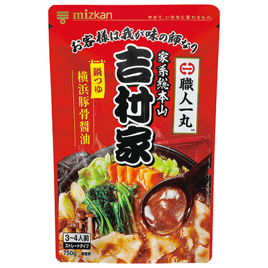 ミツカン 家系総本山 吉村家監修 横浜豚骨醤油鍋つゆ 750g×12袋入【日本出荷】