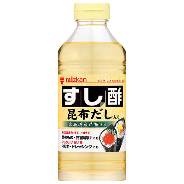 Mitsukan Sushi Vinegar with Kombu Stock, 500ml PET Bottles x 12 [Ships from Japan] 