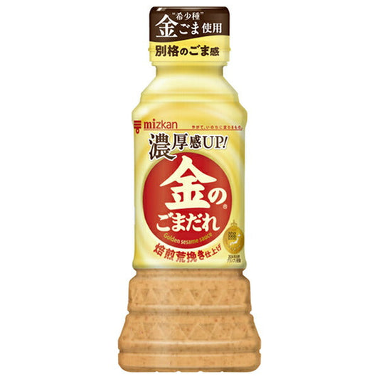 Mizkan Golden Sesame Sauce, Roasted, Coarsely Ground, 250ml PET Bottle x 12 [Ships from Japan] 