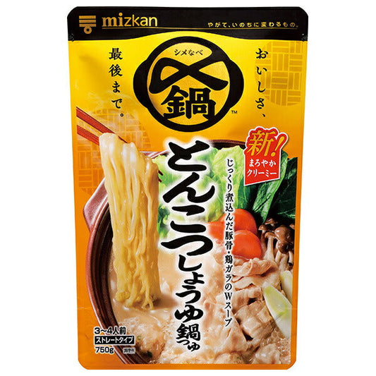 Mitsukan Delicious Tonkotsu Soy Sauce Nabe Tsuyu Straight 750g x 12 bags [Shipped in Japan]
