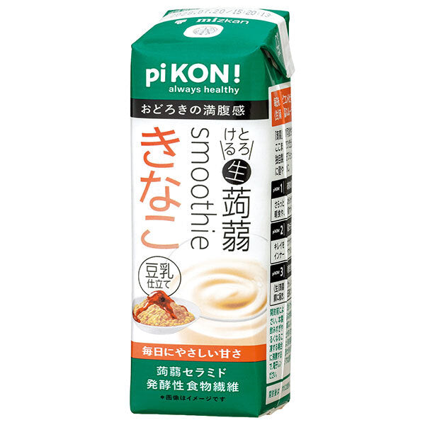 ミツカン pi KON! とろける 生蒟蒻 スムージー きなこ 225ml×12本入【日本出荷】