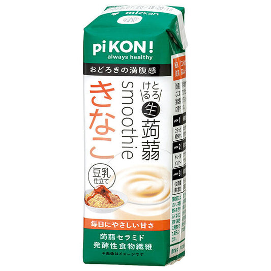 ミツカン pi KON! とろける 生蒟蒻 スムージー きなこ 225ml×12本入【日本出荷】