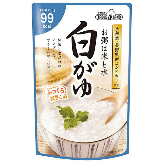 丸善食品工業 テーブルランド 白がゆ 250gパウチ×24(12×2)袋入【日本出荷】