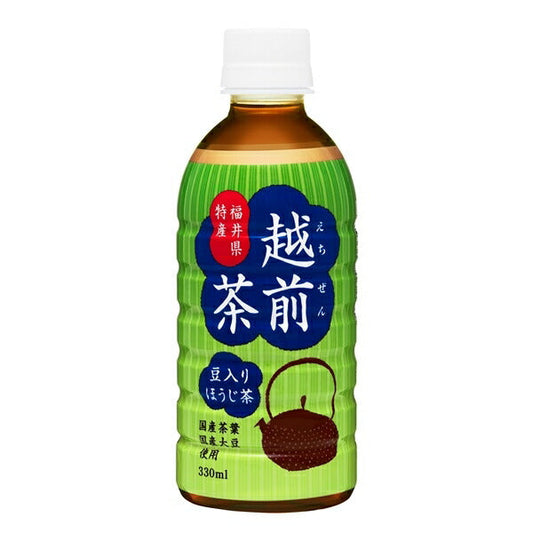 Morita (High Peace) Hojicha with beans Echizen tea 330ml PET x 24 pieces [Shipped in Japan]