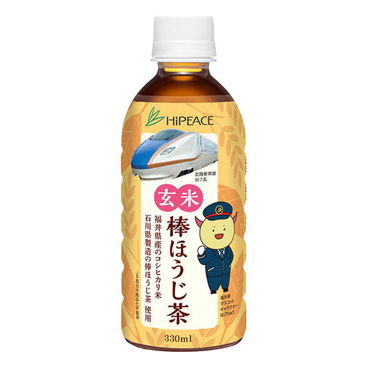 盛田(ハイピース) 玄米棒ほうじ茶 330mlPET×24本入【日本出荷】