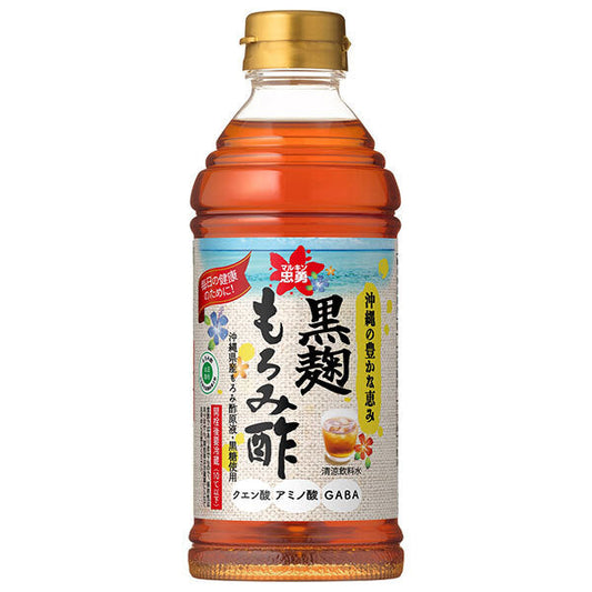 盛田(ハイピース) マルキン忠勇 黒麹もろみ酢 プレーン 500mlペットボトル×6本入【日本出荷】