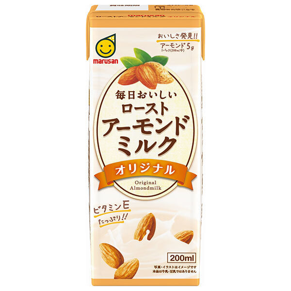 Marusanai Daily Delicious Roasted Almond Milk Original, 200ml Paper Carton x 24 Bottles [Ships from Japan] 