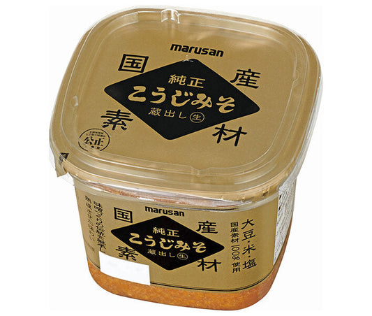 Marusanai Pure Koji Miso, Made in Japan, Fresh from the Storehouse, Made with 100% Japanese Ingredients: Soybeans, Rice, and Salt, 500g x 6 Packs [Ships from Japan] 