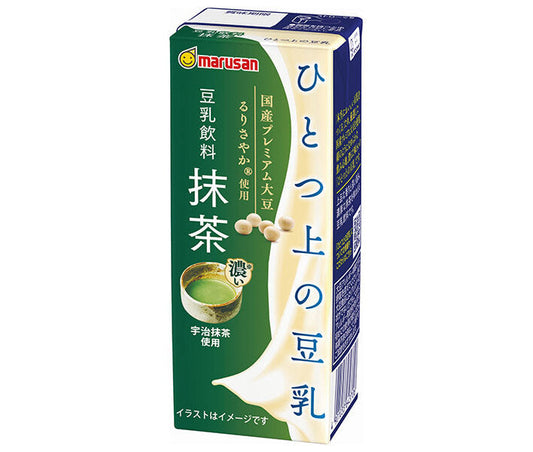 Marusanai Soy Milk, Matcha Soy Milk Drink, 200ml Paper Carton x 24 Bottles [Ships from Japan] 