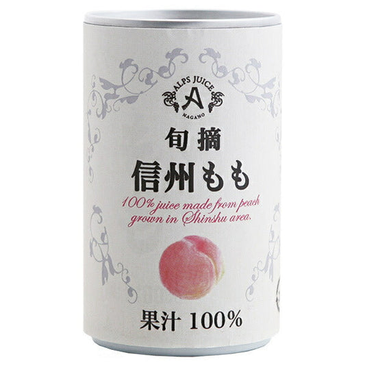 Alps Shinshu Peach Juice 160g can x 16 pieces [Shipped in Japan]