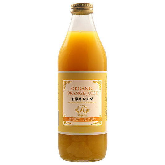 Alps Organic Orange Juice 100ml, 1L Bottle x 6 Bottles [Ships from Japan] 