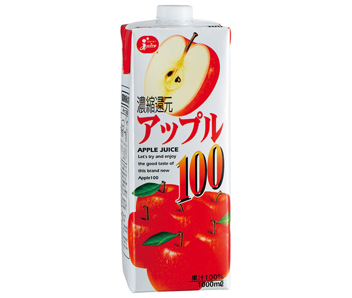 ジューシー アップル100 1L紙パック×6本入【日本出荷】