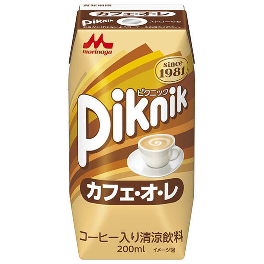 森永乳業 ピクニック カフェオレ(プリズマ容器) 200ml紙パック×24本入【日本出荷】