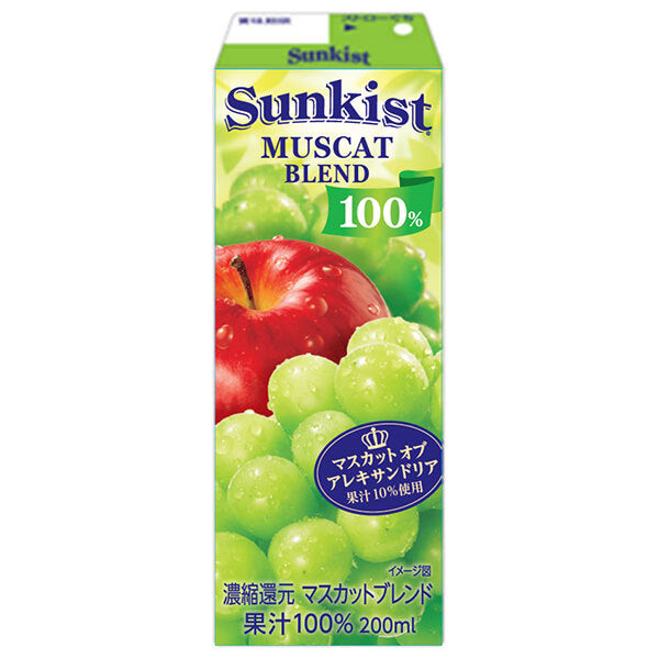 Morinaga Milk Sunkist 100% Muscat Blend 200ml paper pack x 24 bottles [shipped in Japan]
