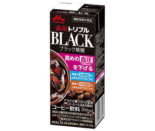 Morinaga Milk Industry Morinaga Triple BLACK 200ml Paper Carton x 24 Bottles [Ships from Japan] 