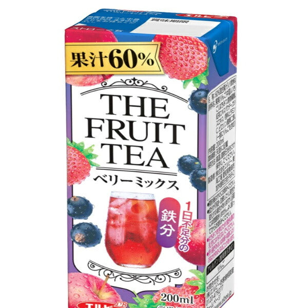 Elbee THE FRUIT TEA Berry Mix 200ml paper pack x 24 pieces [shipped in Japan]