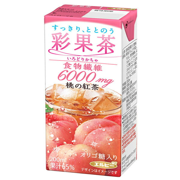 Elbee Ayakacha Irodorikacha Peach Black Tea 200ml paper pack x 24 bottles [shipped in Japan]
