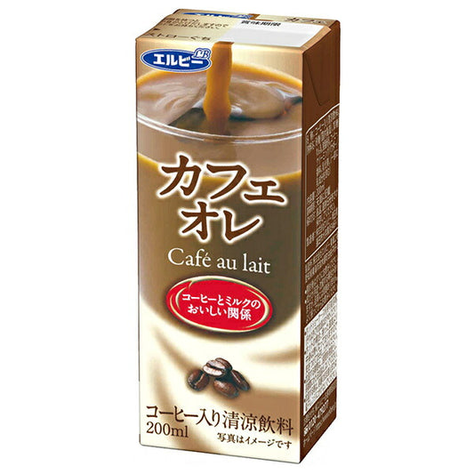 エルビー カフェオレ 200ml紙パック×24本入【日本出荷】