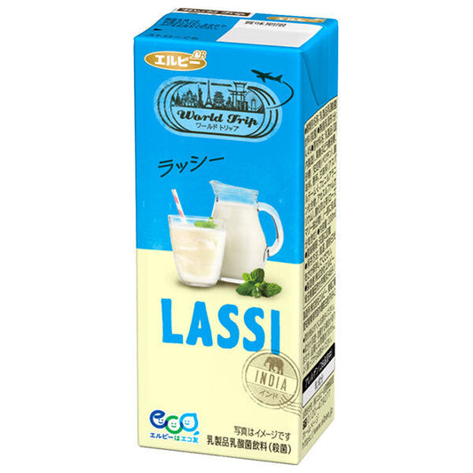 Elbee WorldTrip Lassi 200ml Paper Carton x 24 Bottles [Ships from Japan] 