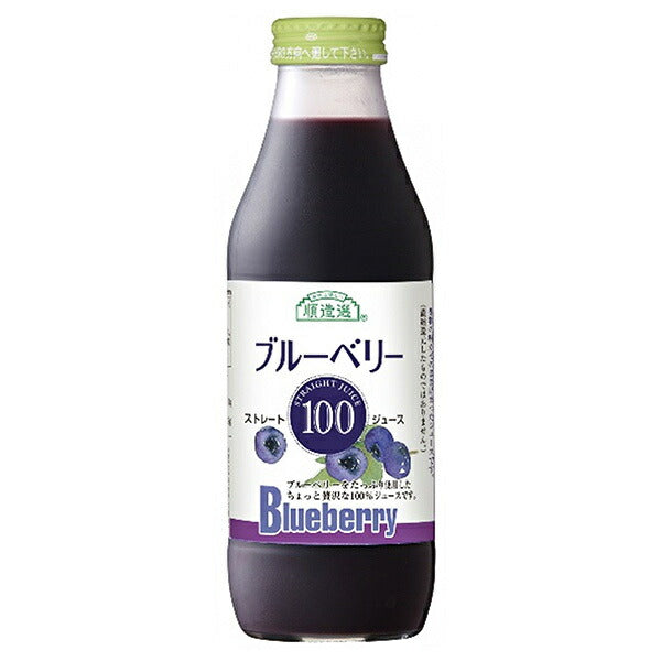 Marukai Junzosen Blueberry 100, 500ml bottles x 12 [Ships from Japan] 