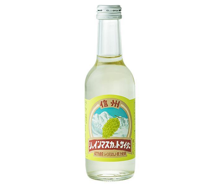 Tomomasu Beverages Shinshu Shine Muscat Cider, 245ml Bottles x 24 [Ships from Japan] 