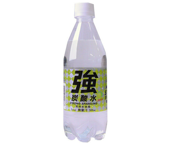 Yumasu Beverage Strong Carbonated Water Lemon (K) 500ml PET bottles x 24 bottles [Shipped in Japan]