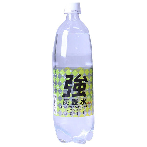 友桝飲料 強炭酸水 レモン(K) 1000mlPET×15本入【日本出荷】