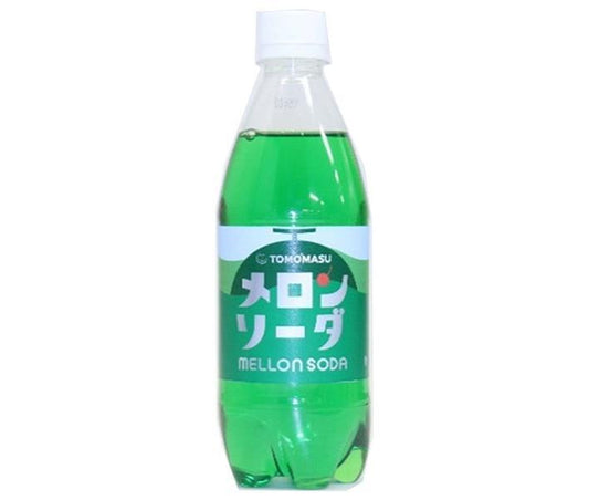 Tomomasu Beverage Melon Soda, 500ml PET Bottles x 24 [Ships from Japan] 