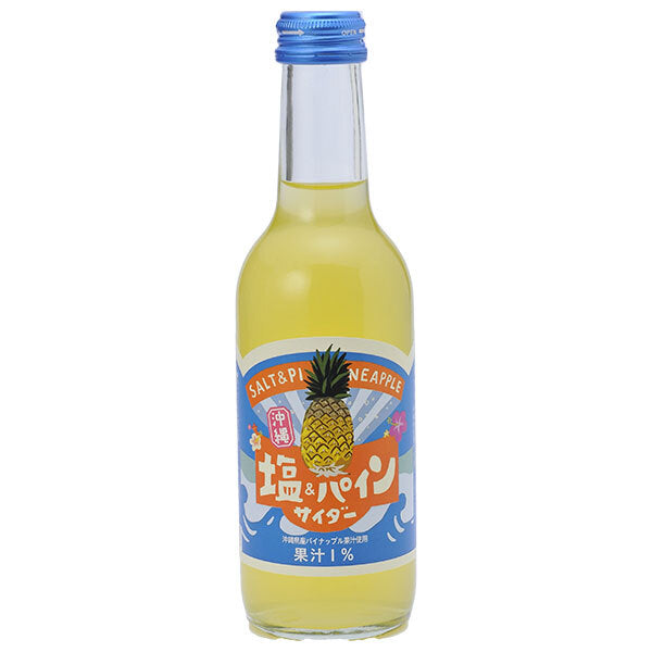 Tomomasu Drinks Salt & Pineapple Cider, 245ml Bottles x 24 [Ships from Japan] 