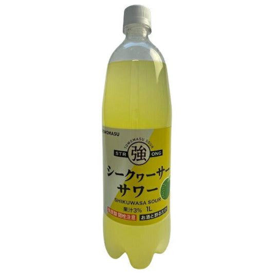 友桝飲料 シークワーサーサワー 1000mlペットボトル×15本入【日本出荷】