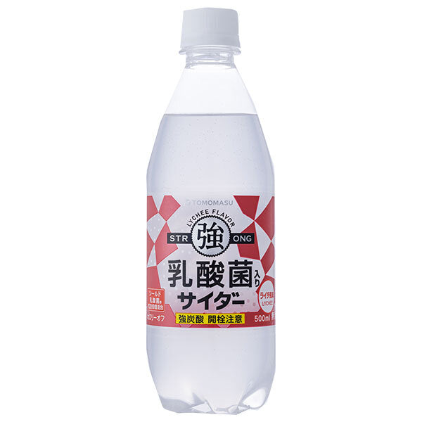 友桝飲料 乳酸菌入りサイダー 500mlペットボトル×24本入【日本出荷】