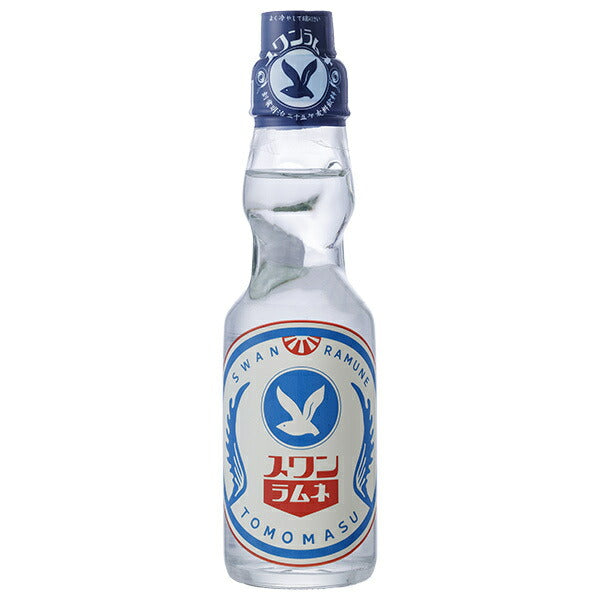 友桝飲料 スワンラムネ(ラベル有) 200ml瓶×30本入【日本出荷】