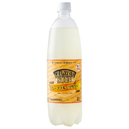 Tomomasu Drink Grapefruit Sour, 1L PET Bottle x 15 Bottles [Ships from Japan] 