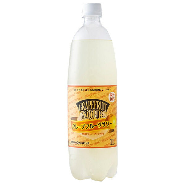 Tomomasu Beverage Grapefruit Sour, 1 L PET Bottles x 15 [Ships from Japan]